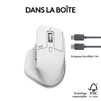 Logitech MX Master 3S Bluetooth Optical Mouse for Mac - Pale Grey