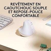 Logitech Lift Ergonomic 4000 DPI Wireless Mouse for Mac - Off-White
