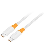 Insignia 2.5m (8 ft.) USB-C to USB-C Charge Cable (NS-PC3CC8W23-C) - White - Only at Best Buy