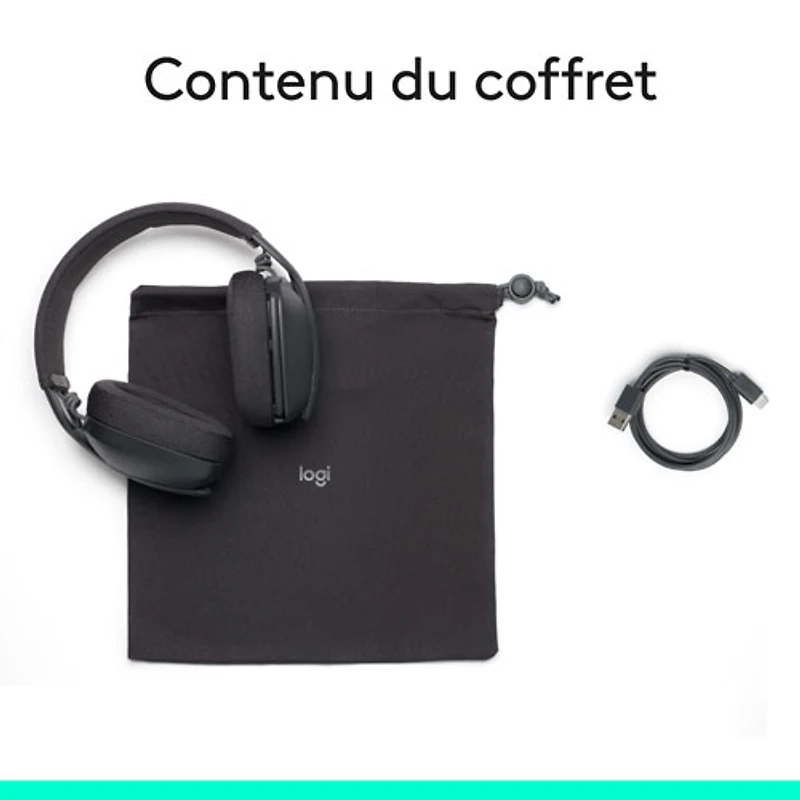 Logitech Zone Vibe 100 Wireless Headset with Microphone - Graphite