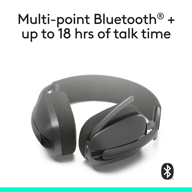 Logitech Zone Vibe 100 Wireless Headset with Microphone - Graphite