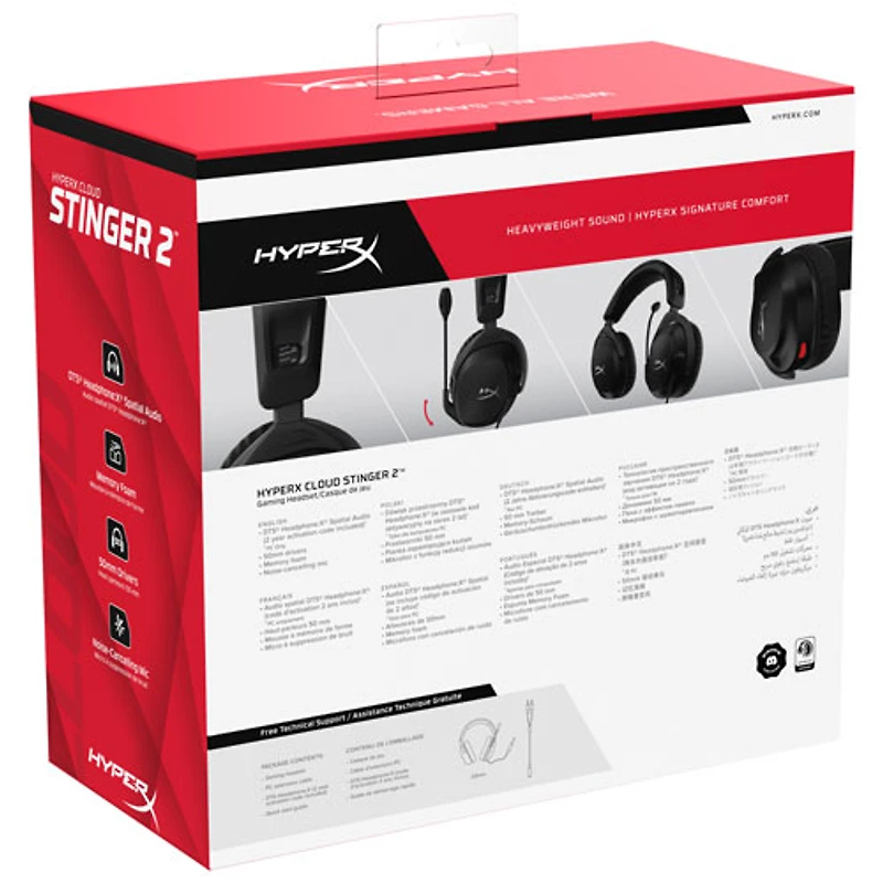 Casque de jeu Cloud Stinger 2 de HyperX - Noir