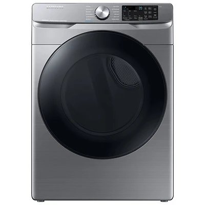 Sécheuse électrique à vapeur de 7,5 pi³ de Samsung (DVE45B6305P/AC) - Platine - Boîte ouverte - Parfait état