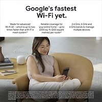 Routeur Wi-Fi 6E Google Nest Pro - Neige - Paquet de 3