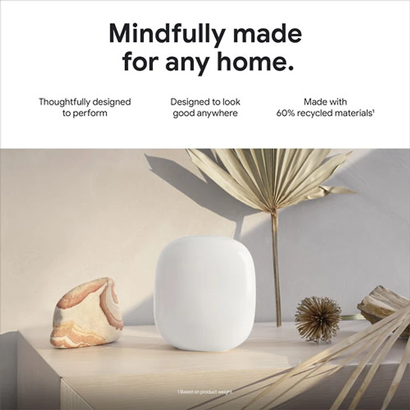Routeur Wi-Fi 6E Google Nest Pro - Neige - Paquet de 3