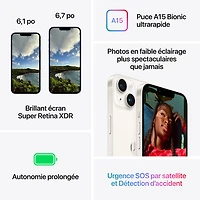 iPhone 14 de 256 Go d'Apple offert par TELUS - Comète - Financement mensuel
