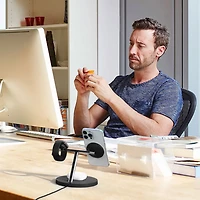 Belkin MagSafe 3-in-1 Wireless Charging Stand for iPhone 15/14/13/12, Apple Watch & AirPods - Black
