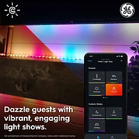GE Cync 4.9m (16 ft.) Dynamic Effects Gradient Outdoor Smart Light Strip - Multi-Colour