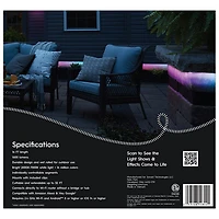 GE Cync 4.9m (16 ft.) Dynamic Effects Gradient Outdoor Smart Light Strip - Multi-Colour