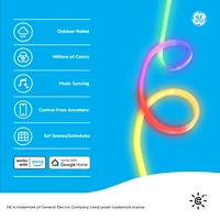 GE Cync 4.9m (16 ft.) Dynamic Effects Gradient Outdoor Smart Light Strip - Multi-Colour