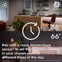 Thermostat Wi-Fi intelligent Cync de GE - Noir