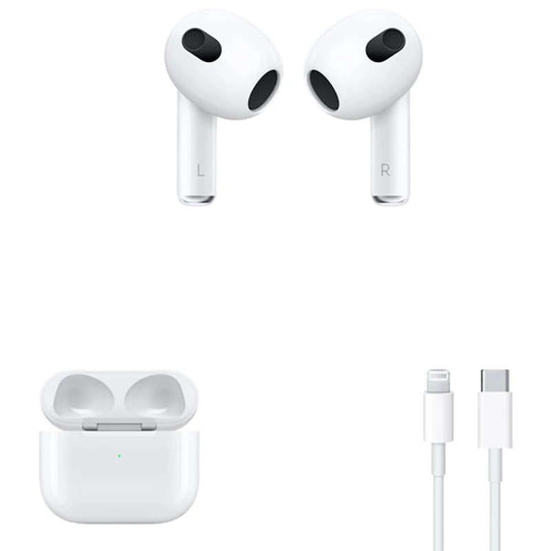 Écouteurs boutons 100 % sans fil AirPods (3e génération) d'Apple avec étui de chargement Lightning - Blanc