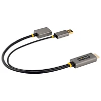 StarTech 0.3m (1 ft.) 4K 60Hz HDMI to DisplayPort Adapter Cable with USB Bus Powered (128-HDMI-DISPLAYPORT)