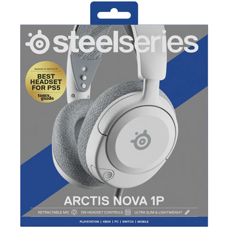 SteelSeries Arctis Nova 1P Gaming Headset - White