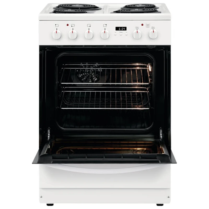Cuisinière électrique autonome 4 éléments 1,9 pi³ 24 po de Frigidaire (FCFC241CAW) - Blanc
