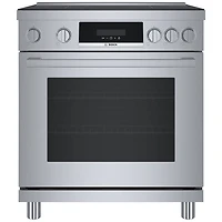 Cuisinière à induction à convection véritable 30 po série 800 po de Bosch (HIS8055C) - Inox