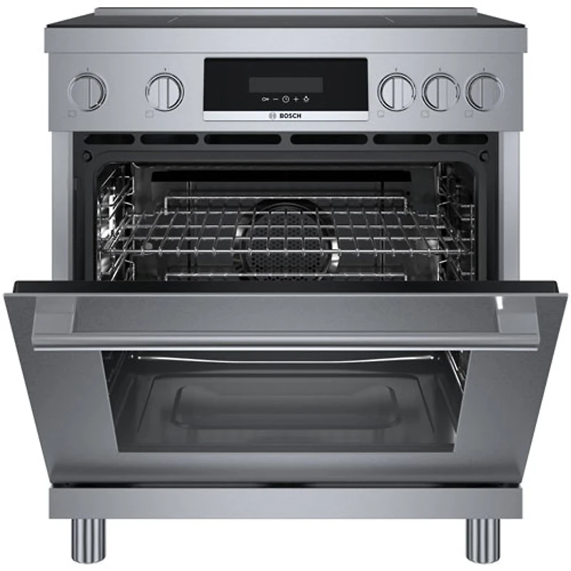Cuisinière à induction à convection véritable 30 po série 800 po de Bosch (HIS8055C) - Inox