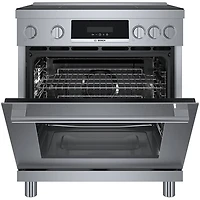 Cuisinière à induction à convection véritable 30 po série 800 po de Bosch (HIS8055C) - Inox
