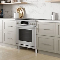 Cuisinière à induction à convection véritable 30 po série 800 po de Bosch (HIS8055C) - Inox