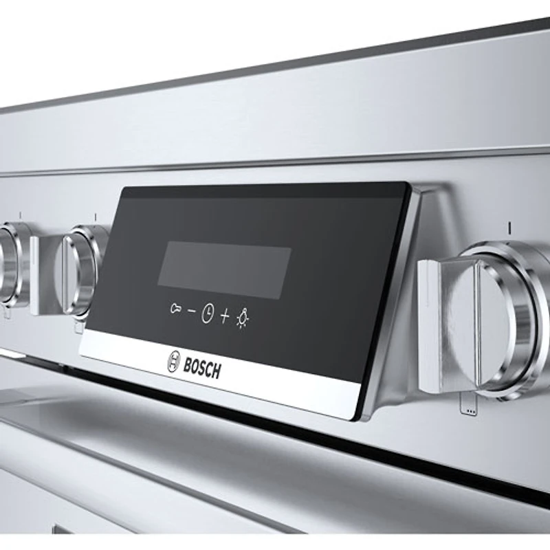 Cuisinière à induction à convection véritable 30 po série 800 po de Bosch (HIS8055C) - Inox