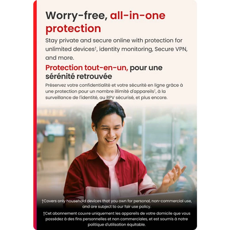 McAfee+ Premium Individuel (Windows/Mac/Android/iOS) - Appareils illimités - 1 an - Téléchargement numérique