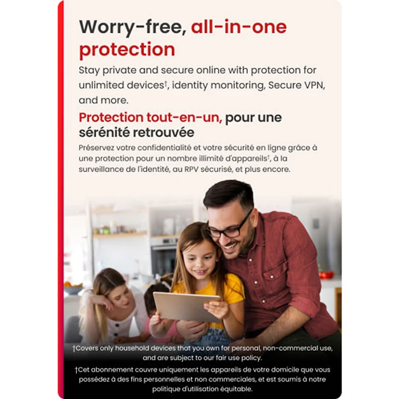McAfee+ Premium Family (Windows/Mac/Android/iOS) - Unlimited Devices - 1 Year - Digital Download
