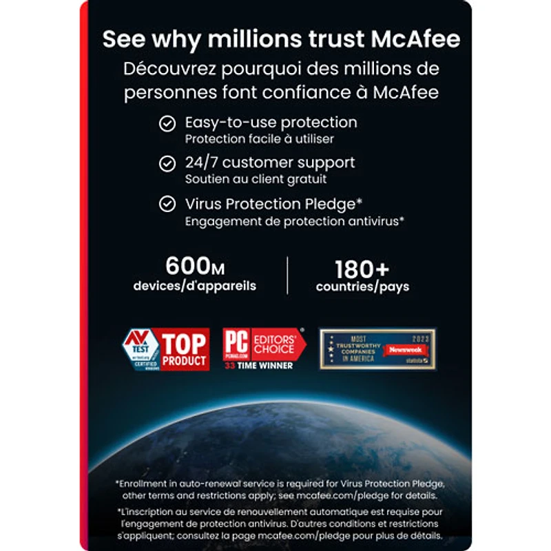 McAfee Total Protection (Windows/Mac/Android/iOS) - 3 Devices - 1 Year - Digital Download