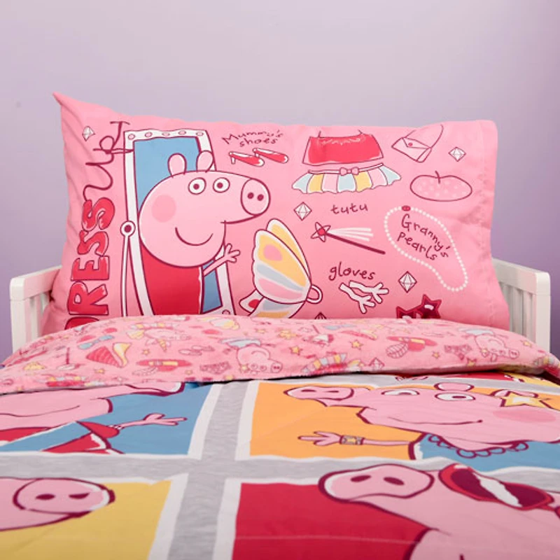 Ensemble de literie de 2 pièces pour jeune enfant Peppa Pig - Rose
