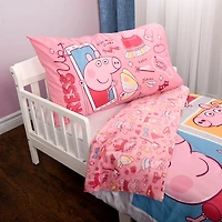 Ensemble de literie de 2 pièces pour jeune enfant Peppa Pig - Rose