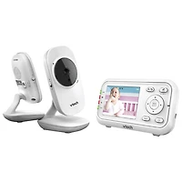 Interphone surveillance vidéo 2,8 po avec 2 caméras, vision nocturne et communication bidirectionnelle de VTech (VM3252-2)