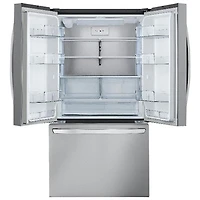LG 36" 27 cu. ft. Smart Counter-Depth MAX French Door Refrigerator w/Internal Water Dispenser (LRFLC2706S) - Stainless Steel