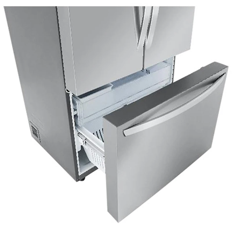 LG 36" 27 cu. ft. Smart Counter-Depth MAX French Door Refrigerator w/Internal Water Dispenser (LRFLC2706S) - Stainless Steel