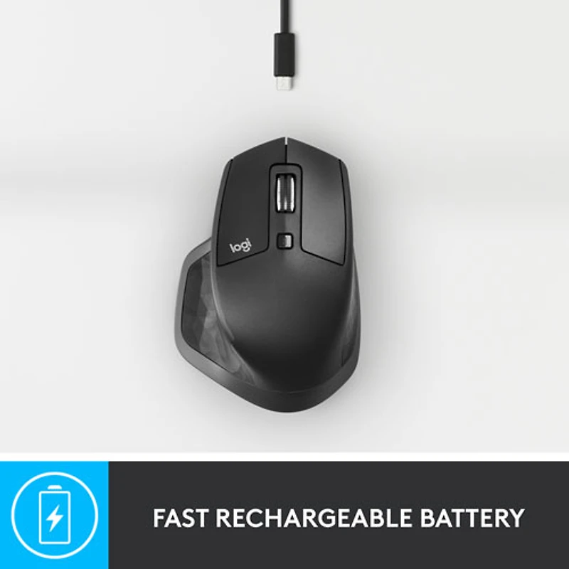 Souris laser Bluetooth MX Master 2S de Logitech - Graphite