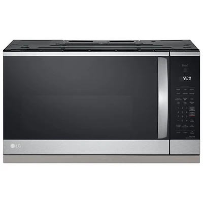 Four à micro-ondes à hotte intégrée avec EasyClean et ExtendaVent de LG - 2,1 pi³ - Inox antiempreinte