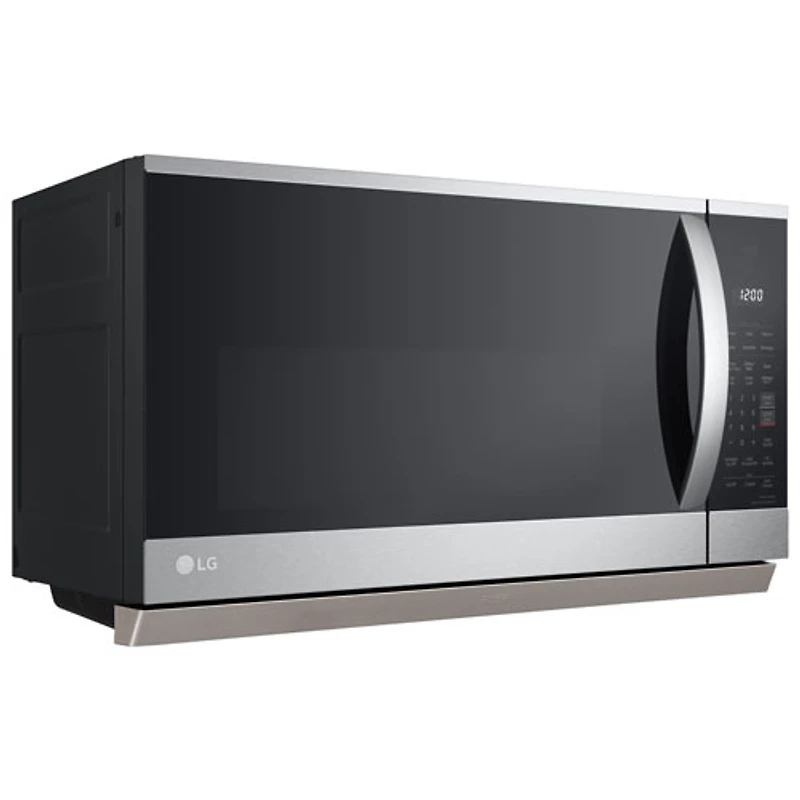 Four à micro-ondes à hotte intégrée avec EasyClean et ExtendaVent de LG - 2,1 pi³ - Inox antiempreinte