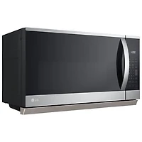 Four à micro-ondes à hotte intégrée avec EasyClean et ExtendaVent de LG - 2,1 pi³ - Inox antiempreinte