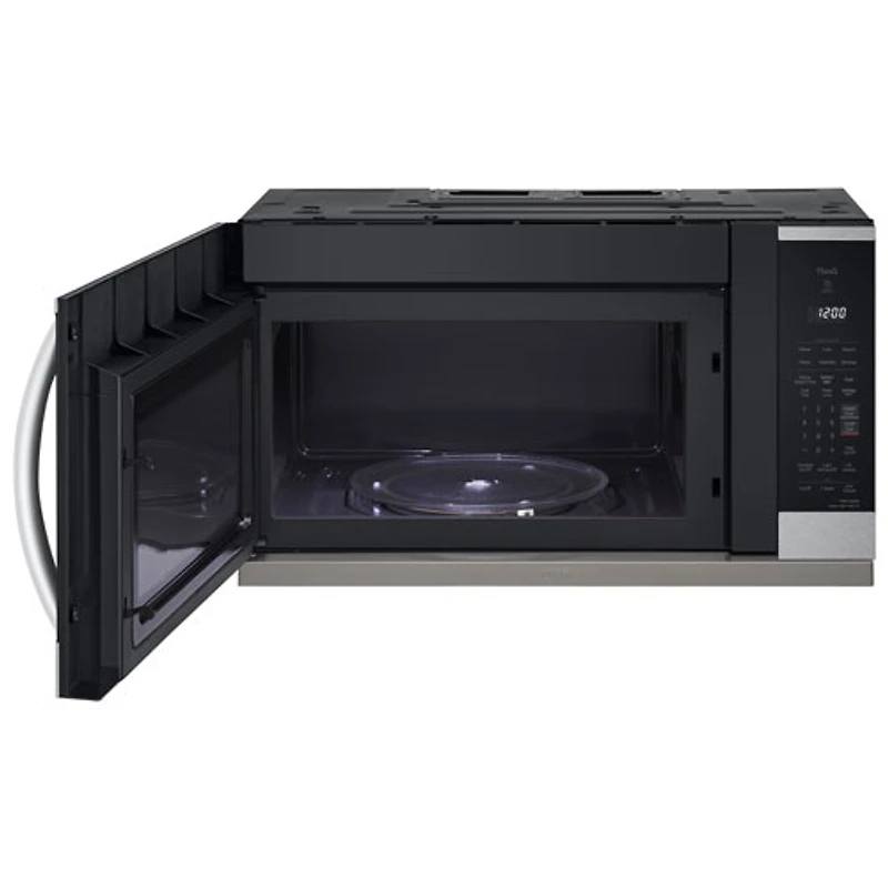 Four à micro-ondes à hotte intégrée avec EasyClean et ExtendaVent de LG - 2,1 pi³ - Inox antiempreinte