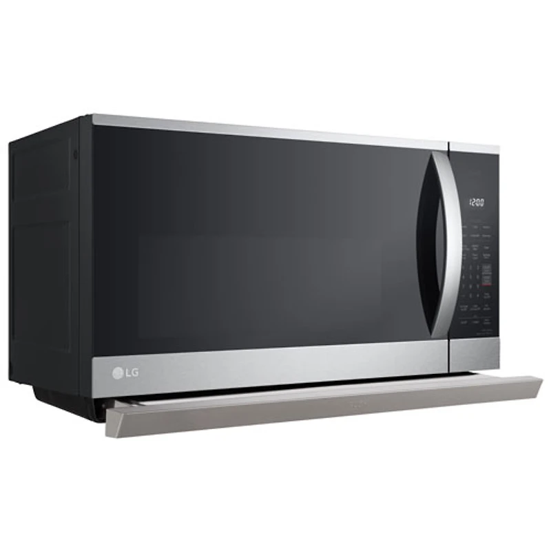 Four à micro-ondes à hotte intégrée avec EasyClean et ExtendaVent de LG - 2,1 pi³ - Inox antiempreinte