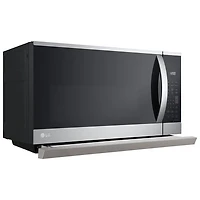 Four à micro-ondes à hotte intégrée avec EasyClean et ExtendaVent de LG - 2,1 pi³ - Inox antiempreinte