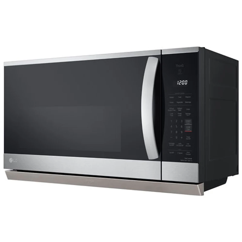 Four à micro-ondes à hotte intégrée avec EasyClean et ExtendaVent de LG - 2,1 pi³ - Inox antiempreinte