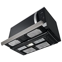 Four à micro-ondes à hotte intégrée avec EasyClean et ExtendaVent de LG - 2,1 pi³ - Inox antiempreinte