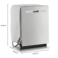 Lave-vaisselle encastrable 24 po 51 dB avec troisième panier de Whirlpool (WDP730HAMZ) - Inox