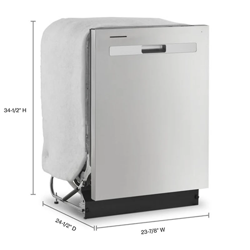 Whirlpool 24" 55dB Built-In Dishwasher (WDP540HAMZ) - Stainless Steel
