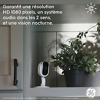 GE Cync Wired Indoor 1080p Full HD IP Camera - White