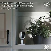 GE Cync Wired Indoor 1080p Full HD IP Camera - White