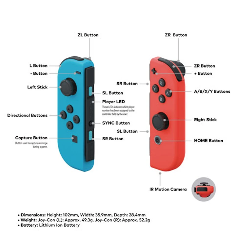 Nintendo Switch Console with Neon Red/Blue Joy-Con (2022)