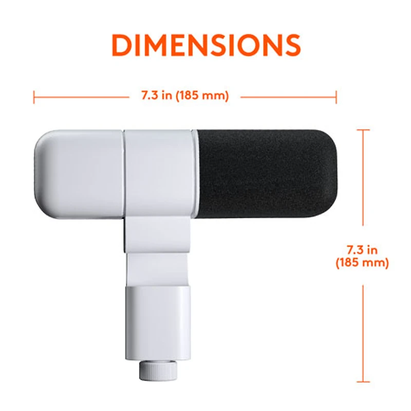 Microphone de radiodiffusion XLR Blue Sona Active Dynamic de Logitech - Blanc cassé