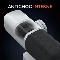 Microphone de radiodiffusion XLR Blue Sona Active Dynamic de Logitech - Blanc cassé