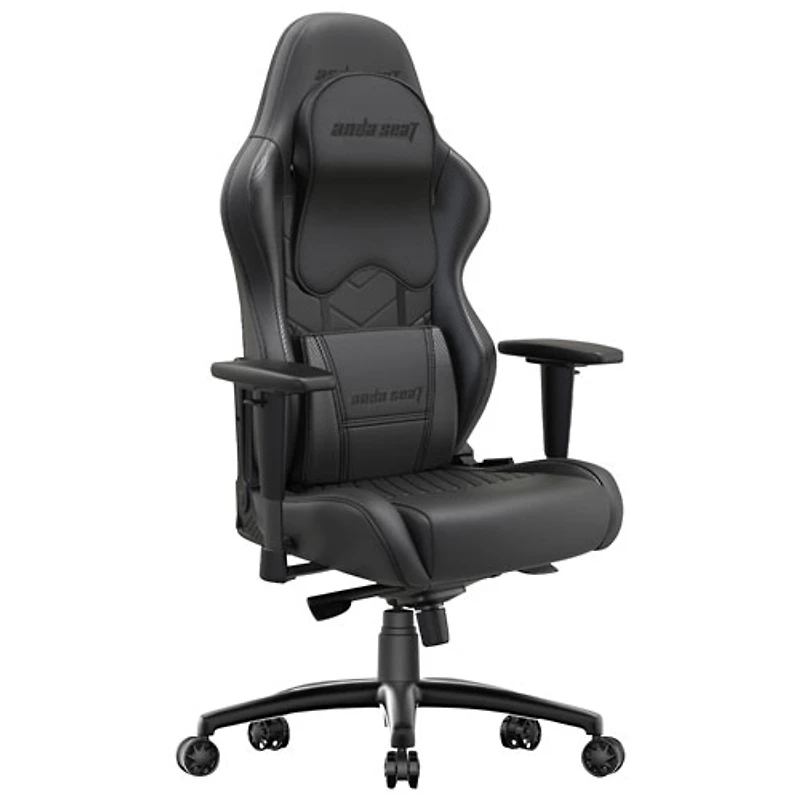 Fauteuil de jeu haut de gamme en cuir véritable Dark Wizard d'Anda Seat - Noir