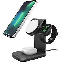 Station de chargement sans fil 3-en-1 de 15 W avec MagSafe d'OtterBox (78-80871) - Noir